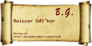 Beiszer Gábor névjegykártya