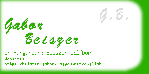 gabor beiszer business card